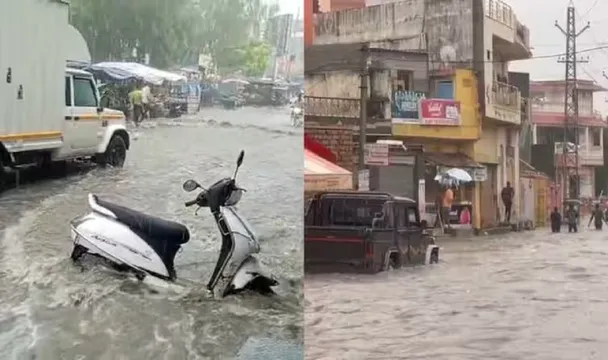 રાજસ્થાન: વરસાદ અને ગટરના પાણીને કારણે સુંડેલાવ તળાવ છલકાયું, ઘરોમાં ઘૂસ્યું ગંદુ પાણી