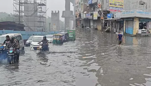 દિલ્હીમાં વરસાદી પાણી ભરાઈ જવાથી સમસ્યાઓ વધી, રસ્તાઓ સ્વિમિંગ પુલમાં ફેરવાયા