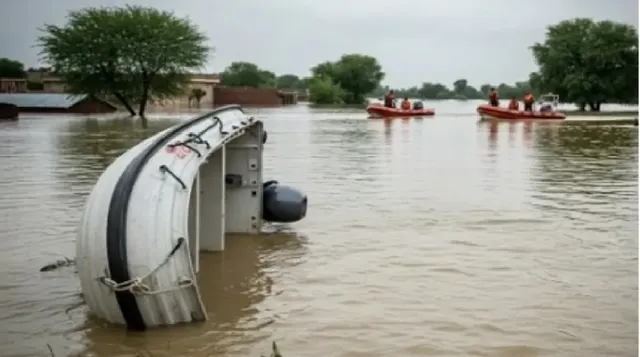 પાકિસ્તાનમાં બચાવ કામગીરી દરમિયાન ત્રણ બોટ પલટી, બાળકો સહિત 10ના મોત