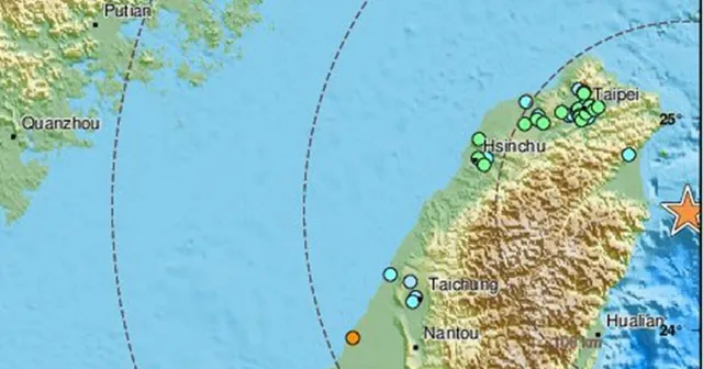 તાઇવાનની ધરતી પ્રચંડ ધ્રુજી,  7.0 ની તીવ્રતાનો શક્તિશાળી ભૂકંપ આવ્યો