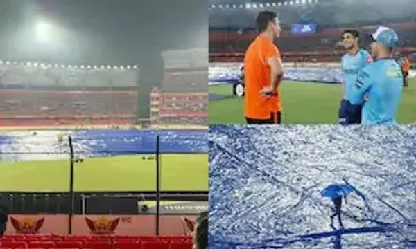SRH vs GT: સનરાઇઝર્સ હૈદરાબાદ અને ગુજરાત ટાઇટન્સ વચ્ચેની મેચ વરસાદને કારણે થઈ રદ્દ