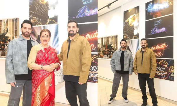 लव सिन्हा और कुश सिन्हा द्वारा सह-आयोजित HoC x Designera’s The Art of Confluence classy शो में पूनम सिन्हा गर्व से अभिभूत थीं