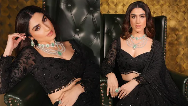 Delbar Arya ने all-black lehenga-choli में बिखेरा जलवा; फैंस बोले 'खूबसूरती की मिसाल'