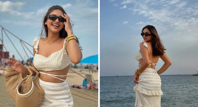 krystle d'souza Photos:समंदर किनारे क्रिस्टल डी'सूजा का ग्लैमरस अंदाज़, बीच लुक में ढाया कहर