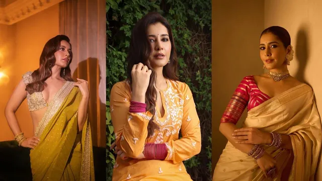 Raashii Khanna के शानदार फेस्टिव लुक से लें प्रेरणा: इस सीज़न अपनाएं उनके 5 स्टाइलिश लुक