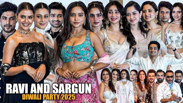Ravie-Sargun DIWALI PARTY में छाये सितारे, Ramesh Taurani, Jackie Shroff  ने भी की शिरकत