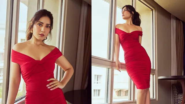 Raashii Khanna ने ऑफ-शोल्डर बॉडीकॉन ड्रेस में बढ़ाया इंटरनेट का तापमान
