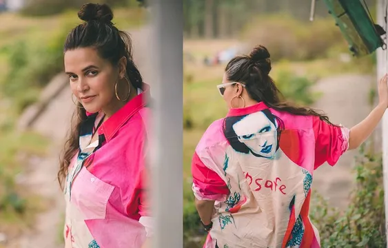 नेहा धूपिया ने इस अंदाज में पोज देकर शेयर की तस्वीरें,  साफ दिखा ग्लैमरस लुक