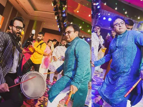 ढ़ोल पर डांस करते नजर आए दिलीप जोशी (जेठा लाल)