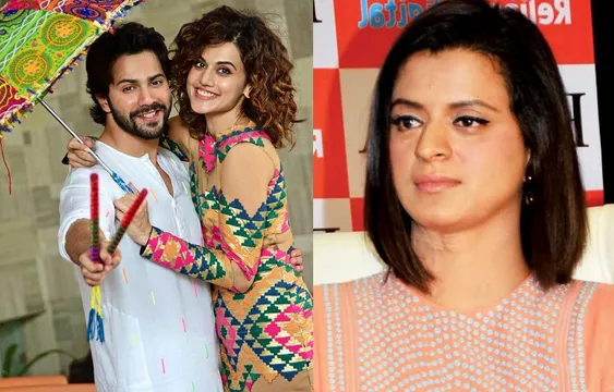 वरुण धवन और तापसी पन्नू ने सोशल मीडिया पर रंगोली की खिंची टांग