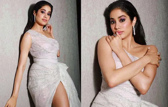 सेक्सी लुक में अवॉर्ड फंक्शन अटेंड करने पहुंची जाह्नवी कपूर, तस्वीरें हुई वायरल