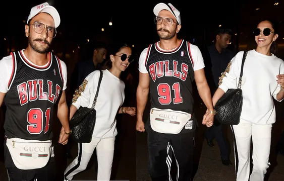 छुट्टियां बिताकर विदेश से लौटे बॉलीवुड के लव-बर्ड्स दीपिका-रणवीर, हाथों में हाथ डाले एयरपोर्ट पर आए नजर