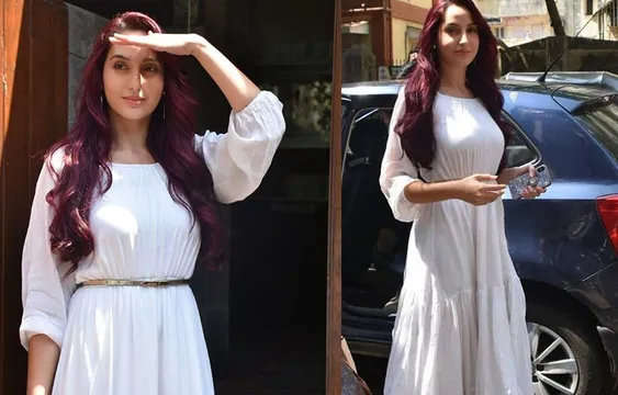 हॉट ड्रेस में सिटी इंडिगो के बाहर स्पॉट नोरा  फतेही, खूबसूरत तस्वीरें आई सामने
