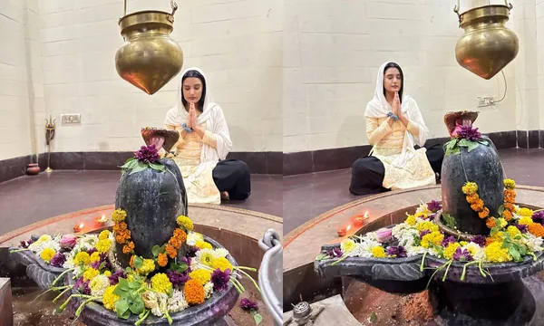 Ajooni शो की मुख्य अभिनेत्री Ayushi Khurana ने सावन के पहले सोमवार को शिव जी के मंदिर जाकर लिया उनका आशीर्वाद