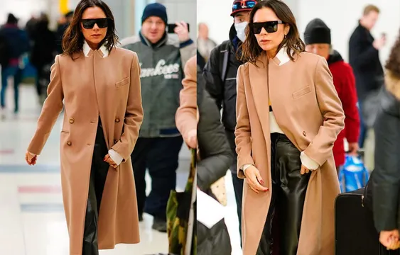 एयरपोर्ट पर स्पॉट हुईं विक्टोरिया ,इतने महंगे और स्टाइलिश कोट में दिखा SWAG लुक