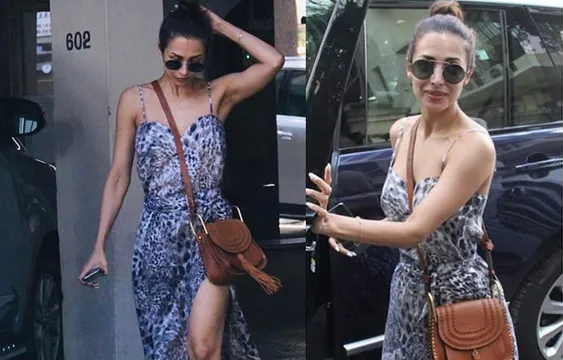 फ्रंटकट गाउन पहन बेहद सेक्सी अंदाज में मुंबई की सड़कों पर स्पॉट हुई मलाइका अरोड़ा,  देखे तस्वीरें