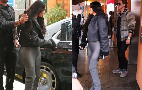 हॉट ड्रेस पहने कैलिफोर्निया में स्पॉट किम कार्दाशियन,  बोल्ड लुक की तस्वीरें आई सामने
