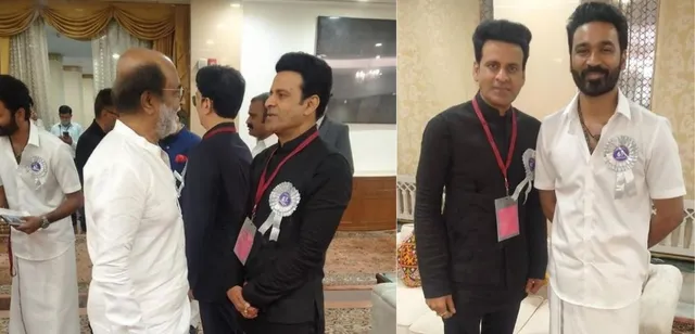 मनोज बाजपेयी ने शेयर की रजनीकांत और धनुष के साथ तस्वीर