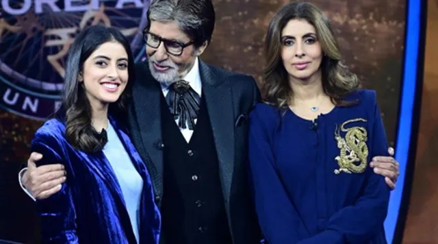 Amitabh Bachchan ने KBC 13 पर बेटी श्वेता बच्चन और नाती नव्या नवेली के साथ 1000 वे एपिसोड का जश्न मनाया