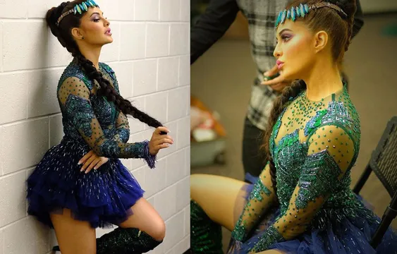 परफॉर्मेंस से पहले जैकलीन ने शेयर की तस्वीरें, ग्लैमरस लुक में स्टेज पर मचाया धमाल