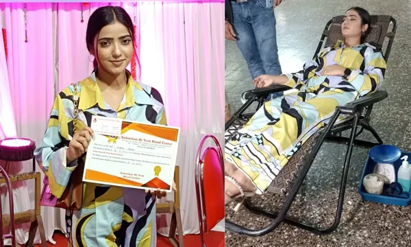 ऎक्ट्रेस Muskan Sharma ने किया blood donation camp का आयोजन, ख़ुद भी ब्लड किया डोनेट 