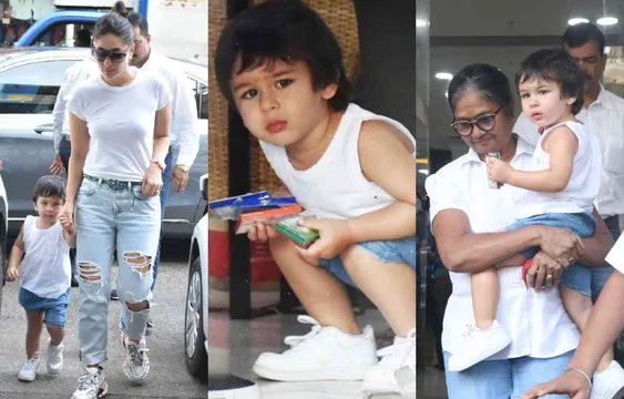 Video: मॉम करीना के साथ शॉपिग के लिए निकले तैमूर, शोरूम में छिपकर फोटोग्राफर्स को देखते आए नज़र