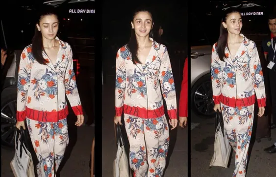 एयरपोर्ट पर लाखों का नाइट सूट पहने नज़र आईं आलिया भट्ट, फोटो वायरल