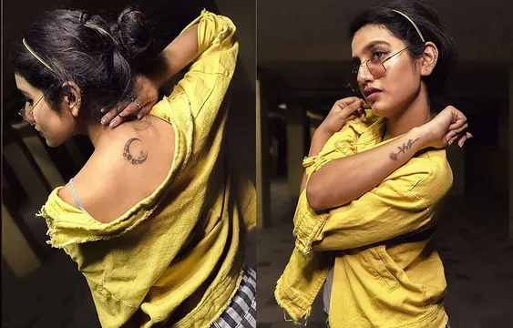 प्रिया प्रकाश ने टैटू फ्लॉन्ट करते हुए शेयर की तस्वीरें ,दिखा स्वैग लुक