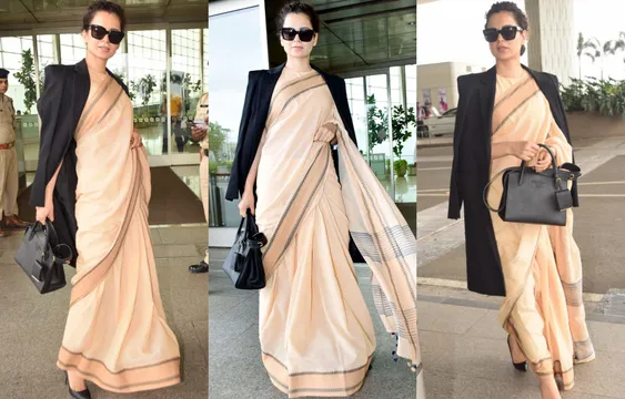 कंगना रनौत ने पहनी 600 रुपए की साड़ी, लोगों ने की तारीफ, लेकिन इस वजह से हुईं ट्रोल