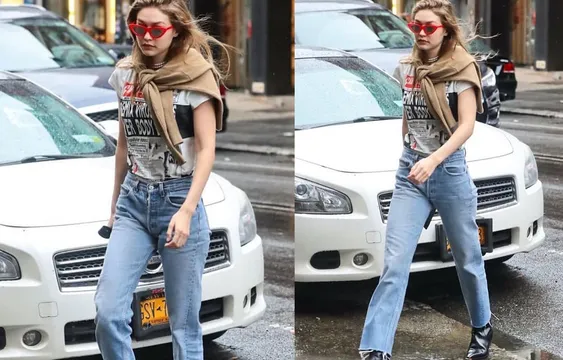 SWAG  लुक में न्यूयॉर्क में स्पॉट हुई गिगी हदीद , तस्वीरें ही वायरल