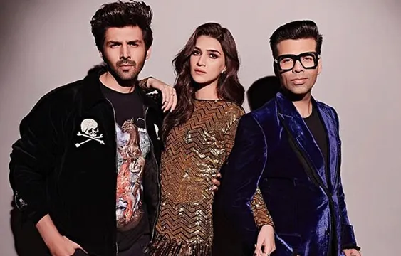 कॉफी विद करण में सारा के बारे में पूछने पर यूं ब्लश करते दिखे कार्तिक