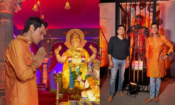 द बायोपिक मैन Randeep Hooda और Veer Savarkar की टीम ने मॉडल टाउन पंडाल के गणपति के दर्शन किए