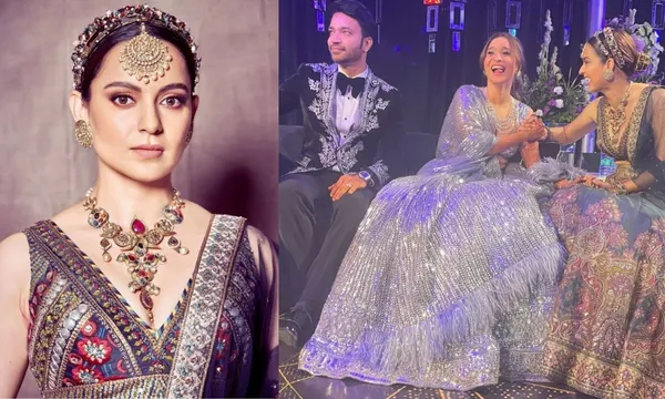 एक्ट्रेस अंकिता लोखंडे और विक्की जैन के संगीत समारोह में दिखा कंगना का “Warrior Queen” लुक