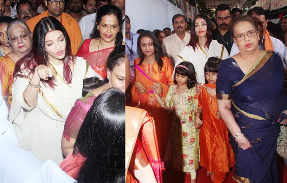 ऐश्वर्या ने बेटी आराध्या के साथ किए गणपति बप्पा के दर्शन, देखें तस्वीरें