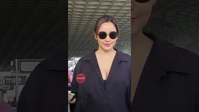 Neha Sharma Rocks An All-Black Airport Look At Mumbai Airport