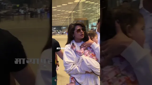 Bollywood Actress Priyanka Chopra Spotted With Her Husband Nick Jonas At Mumbai Airport