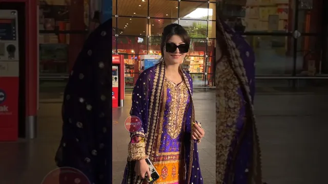 Urvashi Rautela Spotted At The Airport In A Traditional Look