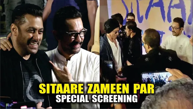 Salman Khan, Shah Rukh Khan & Aamir Khan at SCREENING OF SITAARE ZAMEEN PAR | SITAARE ZAMEEN PAR