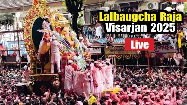 Lalbaugcha Raja Visarjan Live | Lalbaugcha Raja Visarjan Video | Lalbaugcha Raja Visarjan 2025