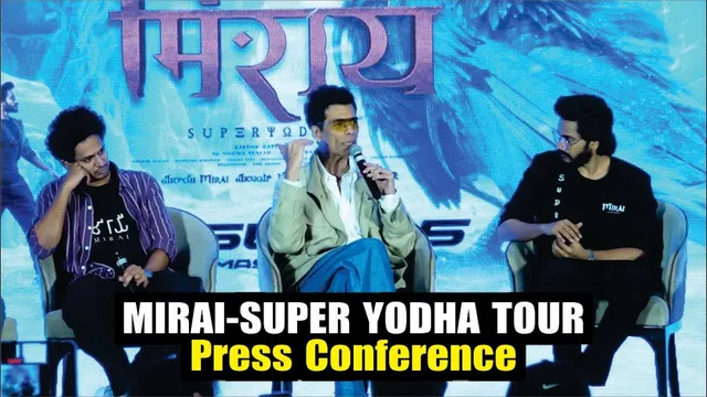 Karan Johar And Teja Sajja At The Pc Of Film Mirai-Super Yodha Tour | Mirai - Super Yodha Tour