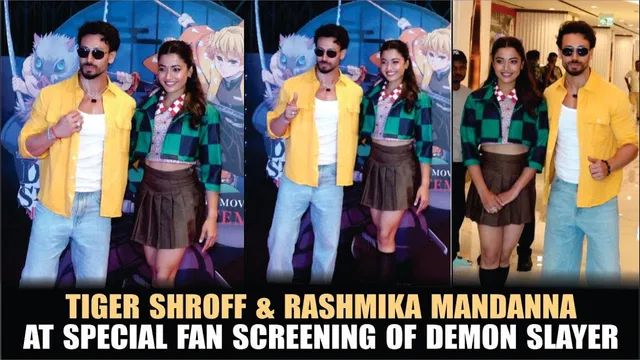 Rashmika Mandanna & Tiger Shroff For The Screening Of Demon Slayer: Kimetsu No Yaiba Infinity Castle