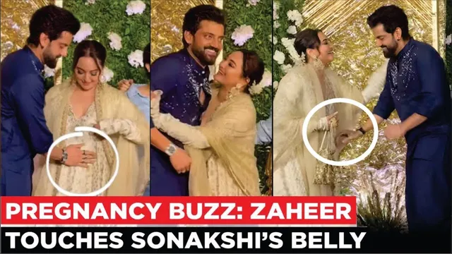 Sonakshi Sinha Pregnancy Rumours Zaheer Iqbal Teases Video Viral | Ramesh Turani Diwali Bash 2025