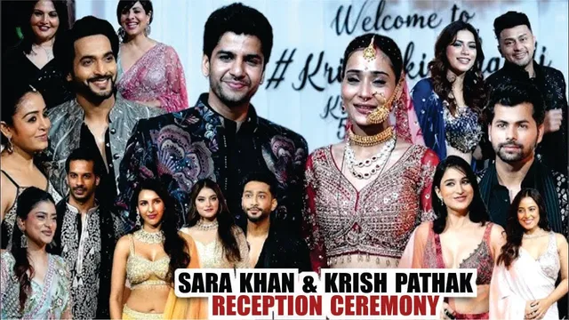 SARA KHAN & KRISH PATHAK RECEPTION CEREMONY | Falaq Naaz, Awez Darbar, Nagma, Gulfam Khan & More