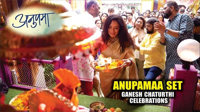 Anupamaa | Rajan Shahi, Rupali Ganguly & Others At Anupamaa Set For Ganesh Chaturthi Celebration