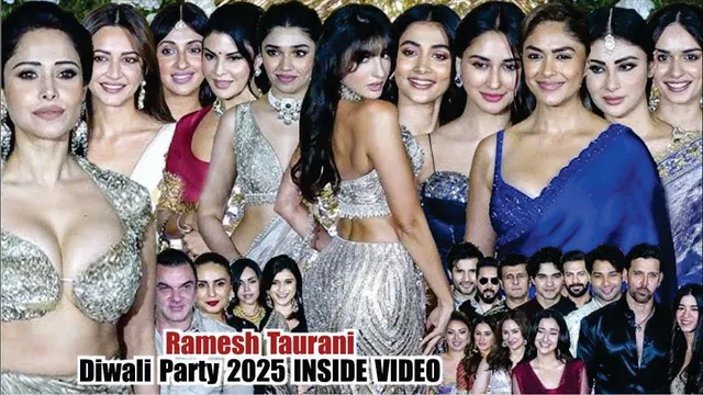 Ramesh Taurani Diwali Party 2025 | Hrithik Roshan, Nora, Mrunal Thakur, Jacqueline, Pooja Hegde
