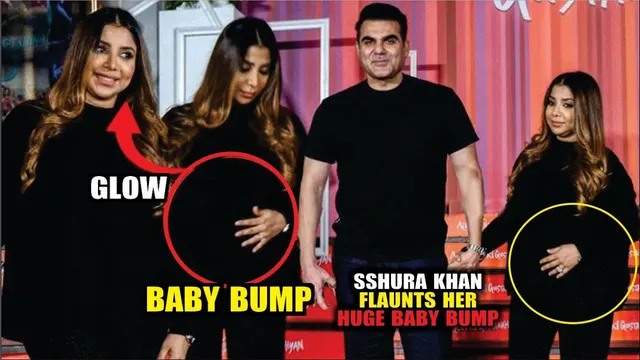 Sshura Khan Flaunts Her Huge Baby Bump arrives with Husband Arbaaz Khan | AANKHON KI GUSTAAKHIYAN