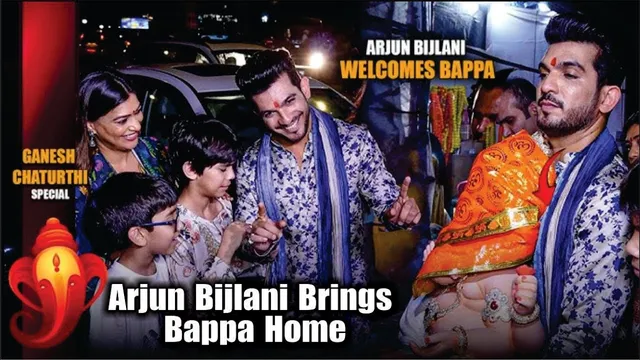 Arjun Bijlani Taking Ganpati Bappa's Murti At Home With Family | Ganpati 2025 Celebration | Arjun