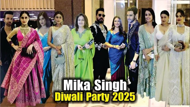 Mika Singh Diwali Party 2025 | Divyanka Tripathi, Ayesha Jhulka, Manara Chopra, Yamini Malhotra