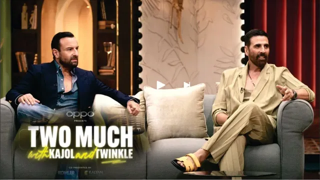 Two Much With Kajol And Twinkle | Akshay Kumar & Saif Ali Khan at Two Much with Kajol and Twinkle