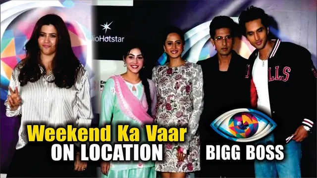 Bigg Boss 19 | Weekend Ka Vaar | On location | Ekta Kapoor, Ravie Dubey, Sargun Mehta & More Celebs